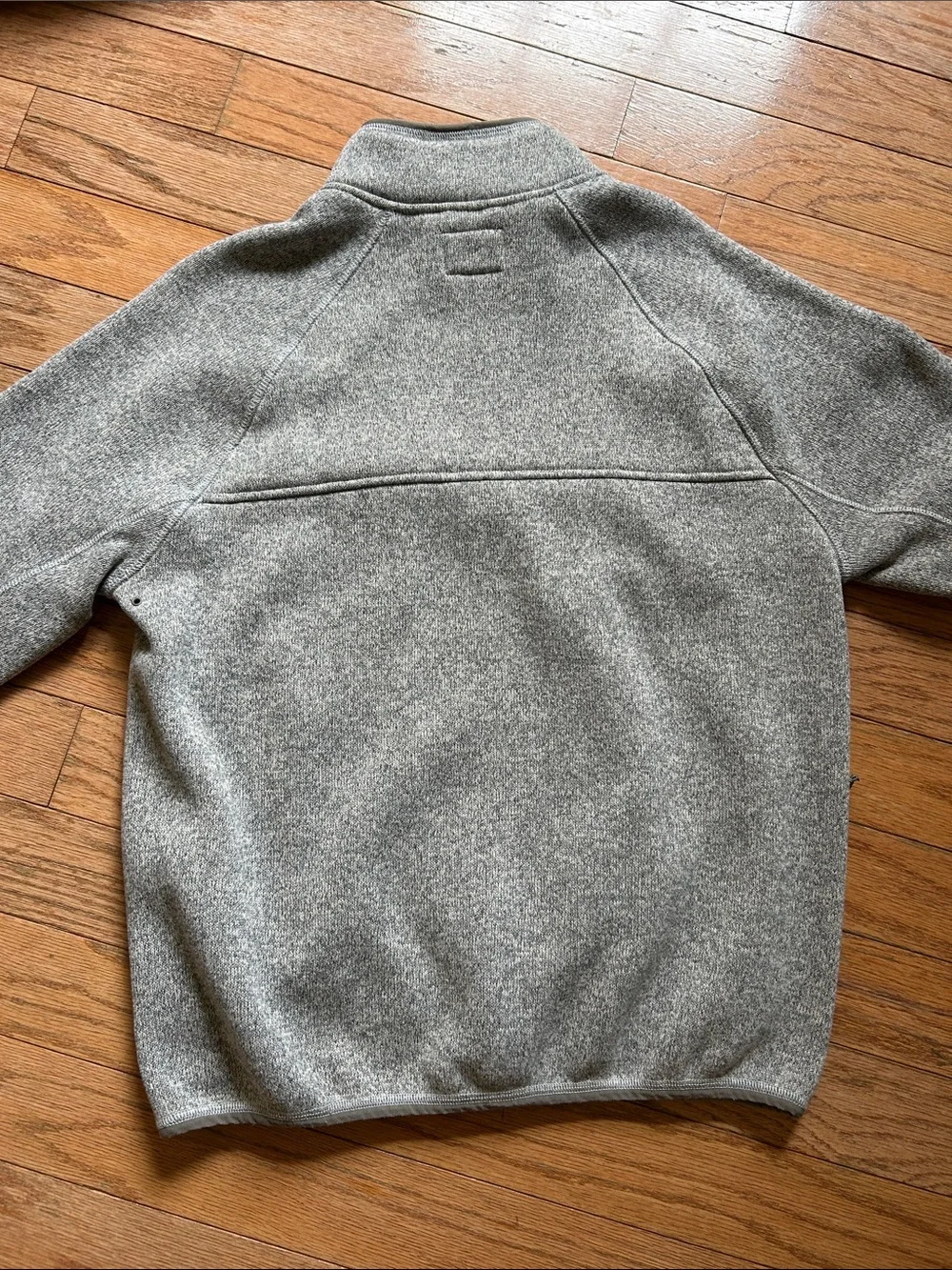 J. Crew Men's Heather Light Gray Quarter-Zip Pullover